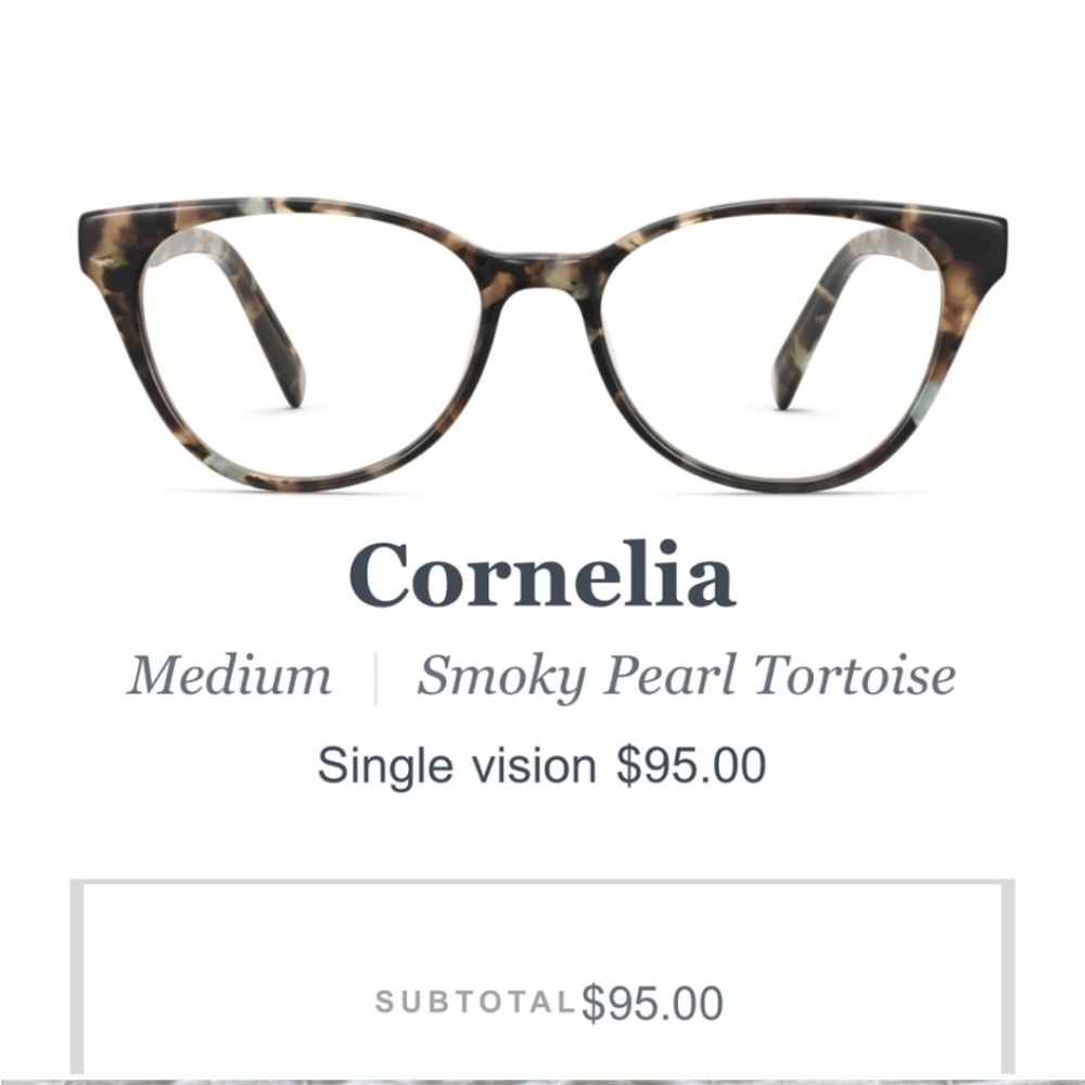 Warby Parker Cornelia Eyeglasses Used